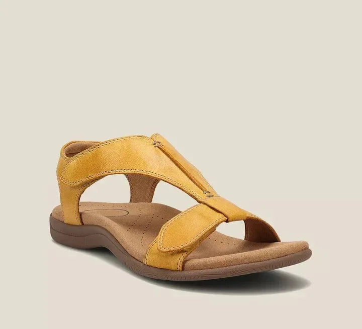 Orthopedic wedge sandals with arch support