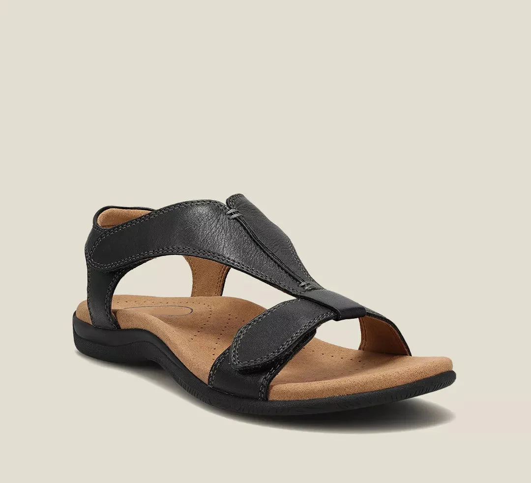 Orthopedic wedge sandals with arch support