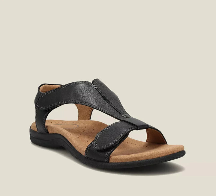 Orthopedic wedge sandals with arch support