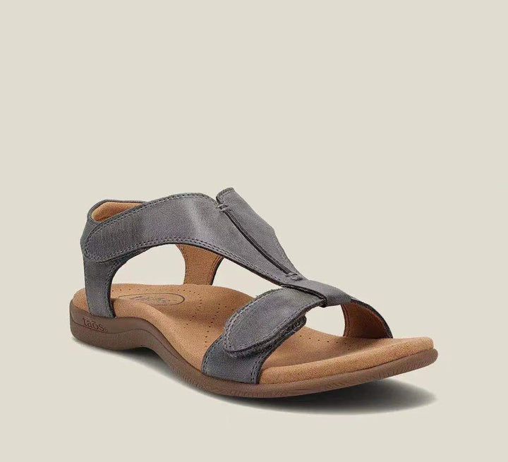 Orthopedic wedge sandals with arch support