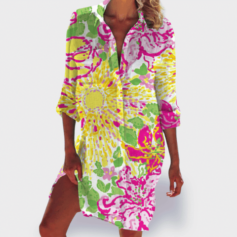 Yellow floral / 3XL