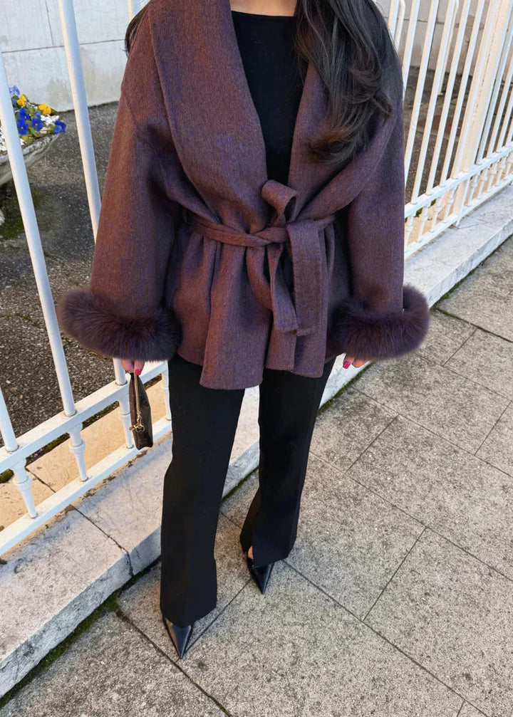 Elegant Belted Wool Coat