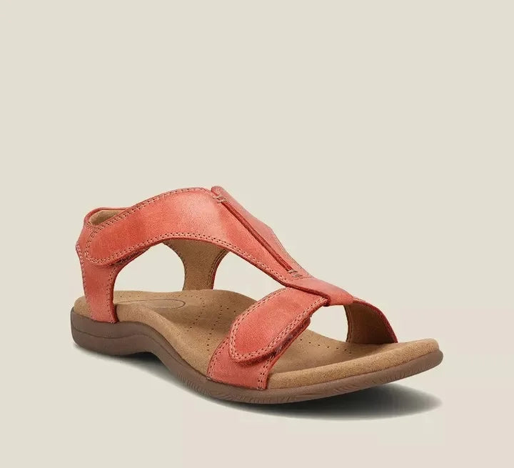 Orthopedic wedge sandals with arch support