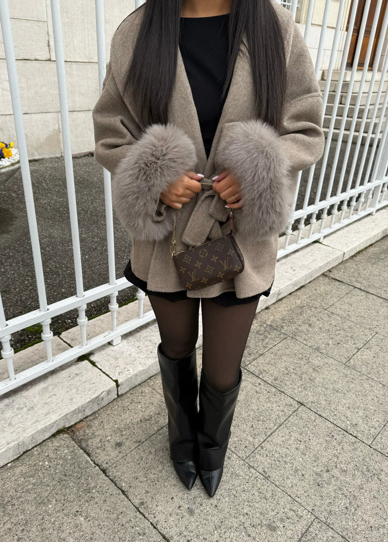 Elegant Belted Wool Coat